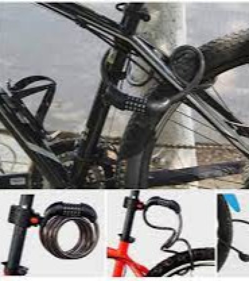 5-Digit bicycle lock password bike lock anti-theft cable lock Coded