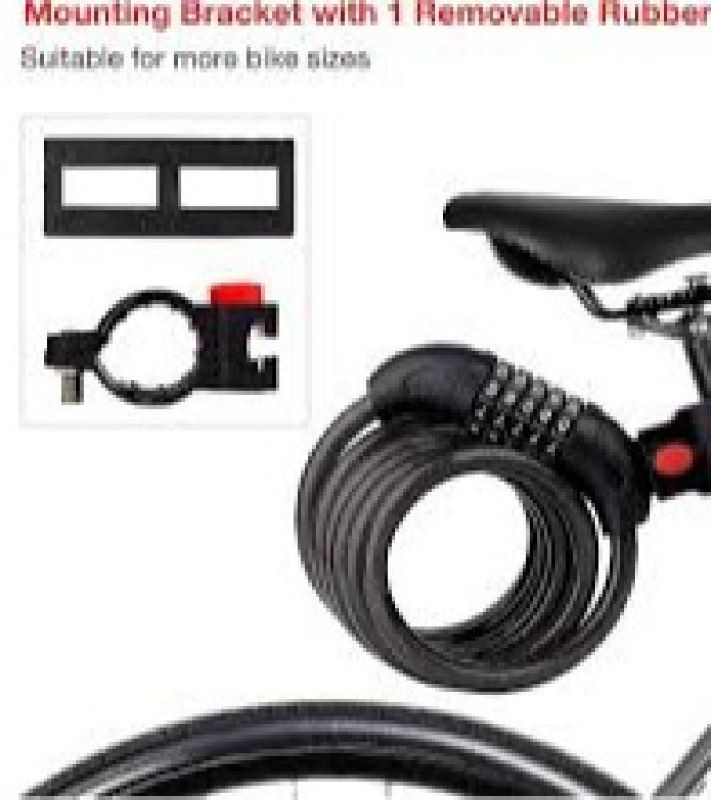 5-Digit bicycle lock password bike lock anti-theft cable lock Coded