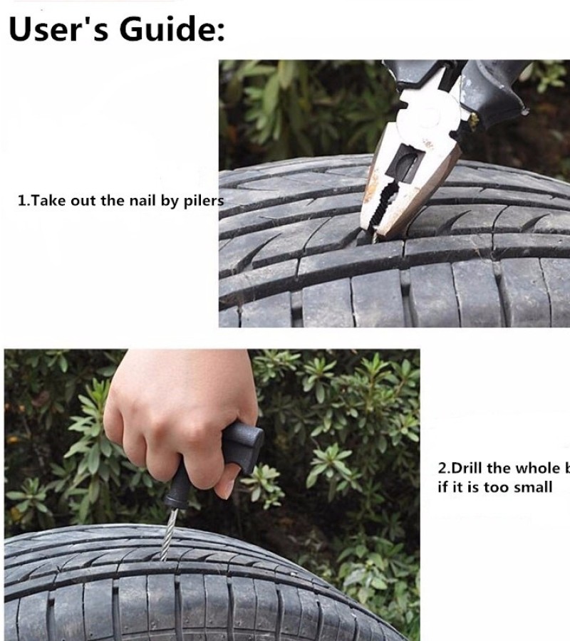 Auto Car Tire Repair Kit Tubeless Tire Tyre Puncture