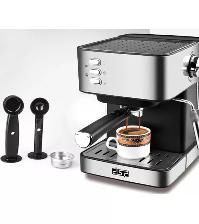 DSP Italian Type Espresso Coffee Maker Machine with Milk Frother Wand for Espresso, Cappuccino
