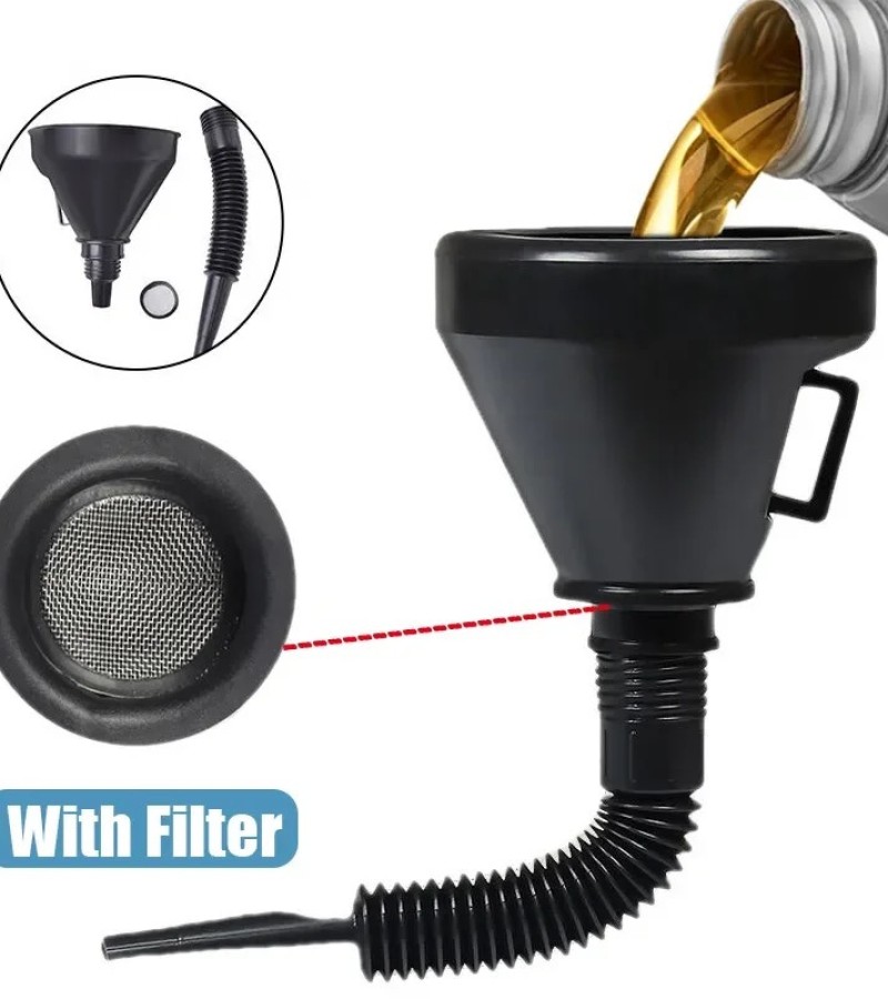 Engine Refueling Funnel with Filter for Car Truck Motorcycle