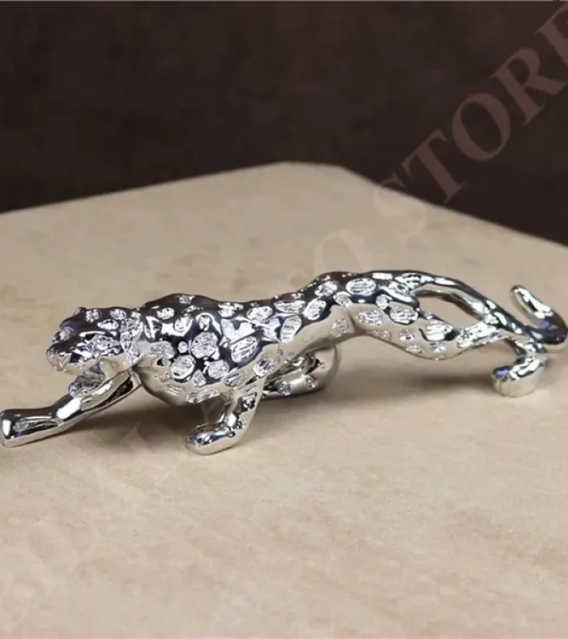 Silver Leopard Decoration Model