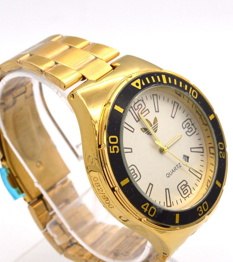 Golden Strap & White Dial Watch For Men - Sale price - Buy online in ...