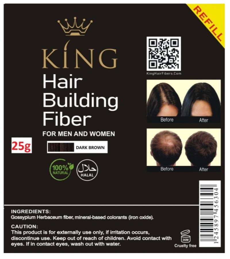 Hair Building Fibers Dark Brown Refill 25 Gram Refill Your Existing Fiber  Bottle - Sale price - Buy online in Pakistan 