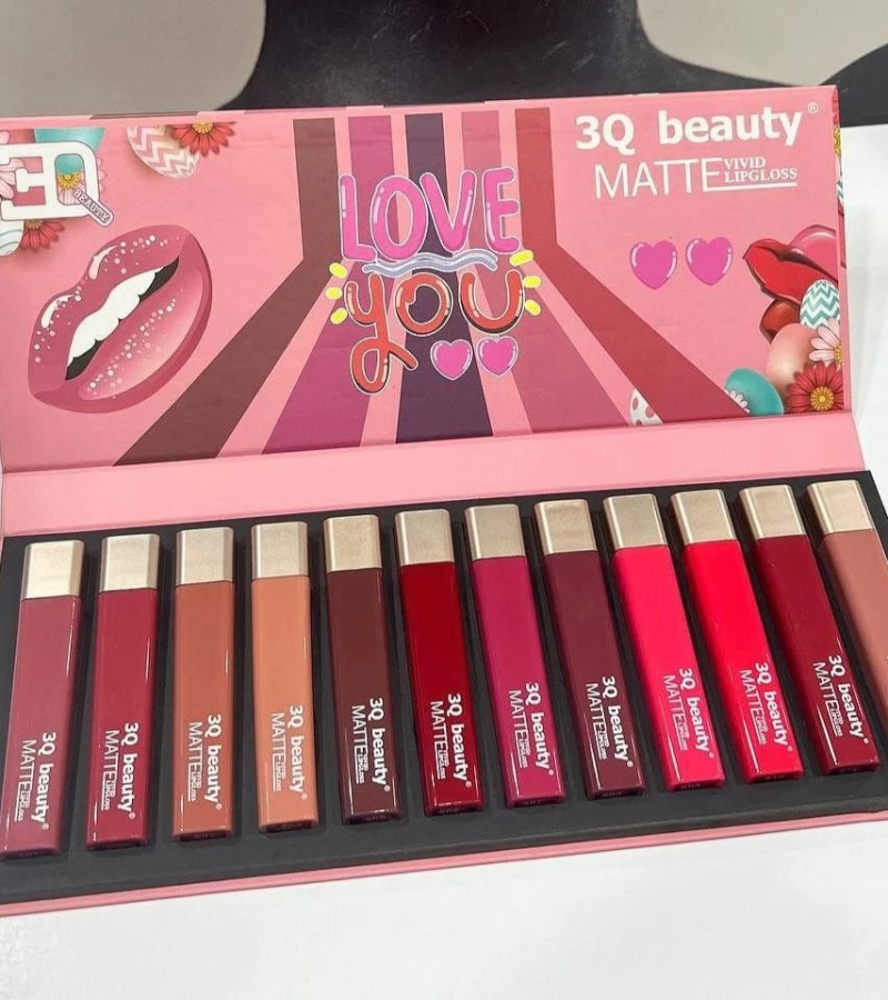 Lipgloss Set of 12 Pieces Matte Glossy Lip gloss Ultra HD
