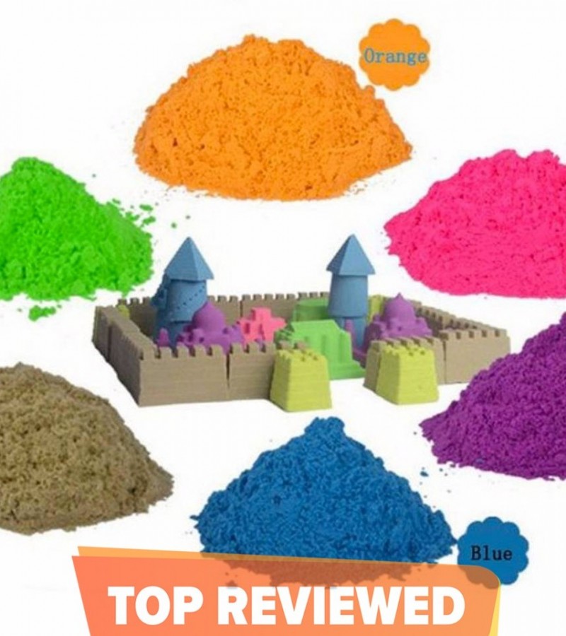Pack of 4 Colors--total weight 1 kg Kinetic Play Sand with FREE Moulds