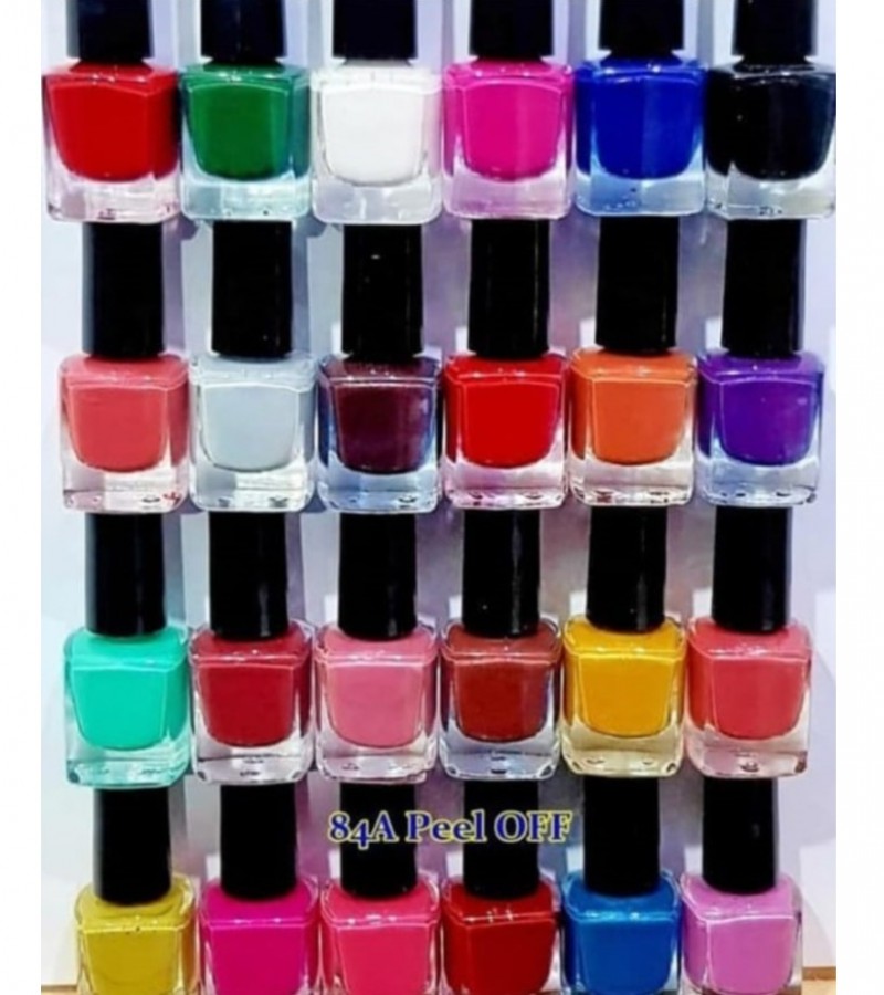 Pack Of 6 Attractive Colors Peel Off Nail Paint - Best Quality Nail Polishes