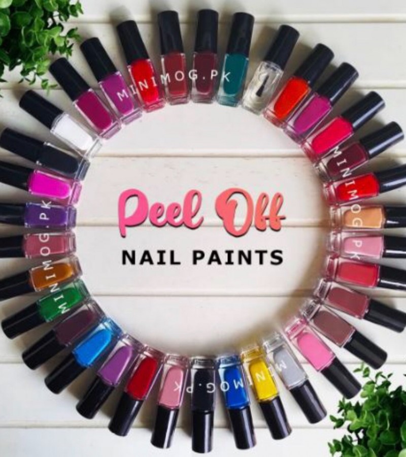 Pack Of 6 Attractive Colors Peel Off Nail Paint - Best Quality Nail Polishes