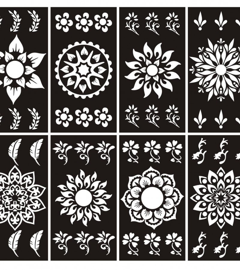 Mehendi Design Stickers 8 in 1