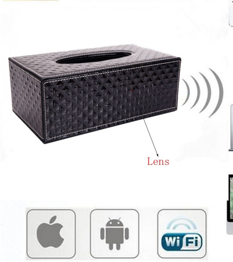 HD 1080P WIFI IP Tissue Box Hidden Camera Sale price Buy online in