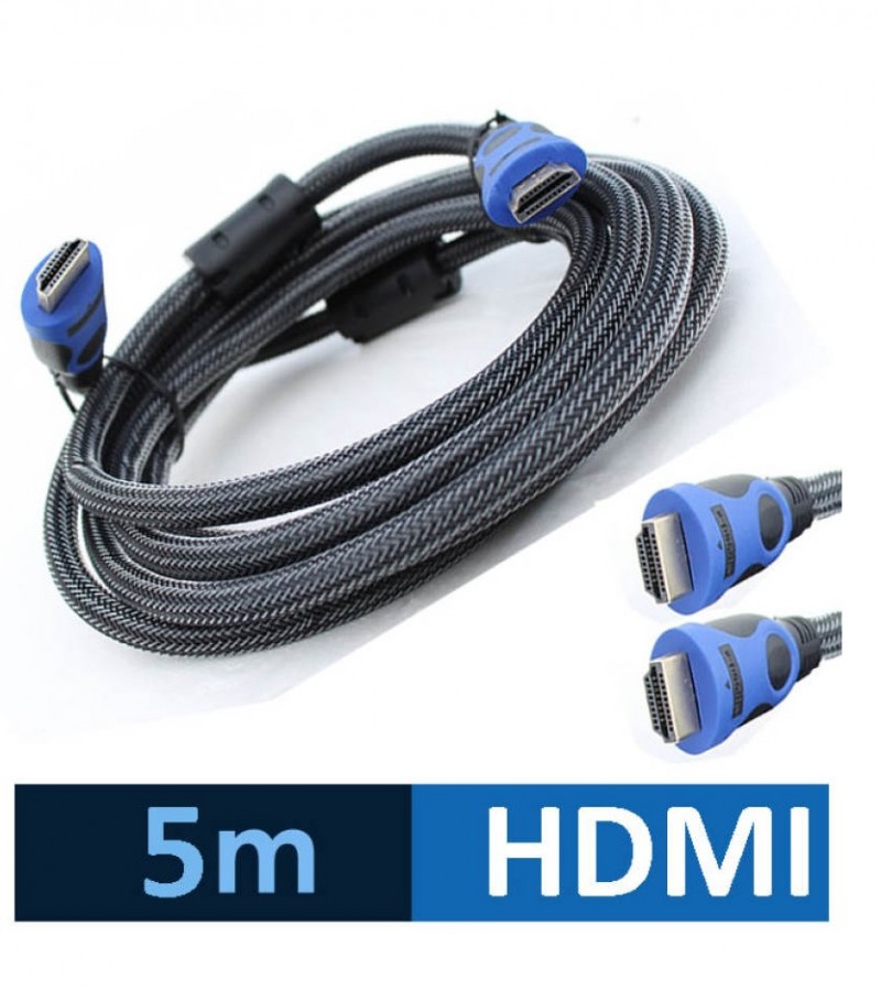 HDMI Cable 5m Round Male to Male HDMI Standard (5 meters = 16.4 feet)