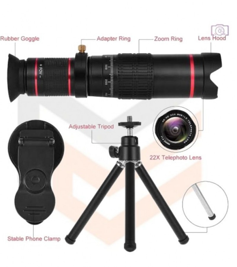 Tripod 26x Zoom Lens For Mobile 26X Telephoto Mobile Zoom Camera