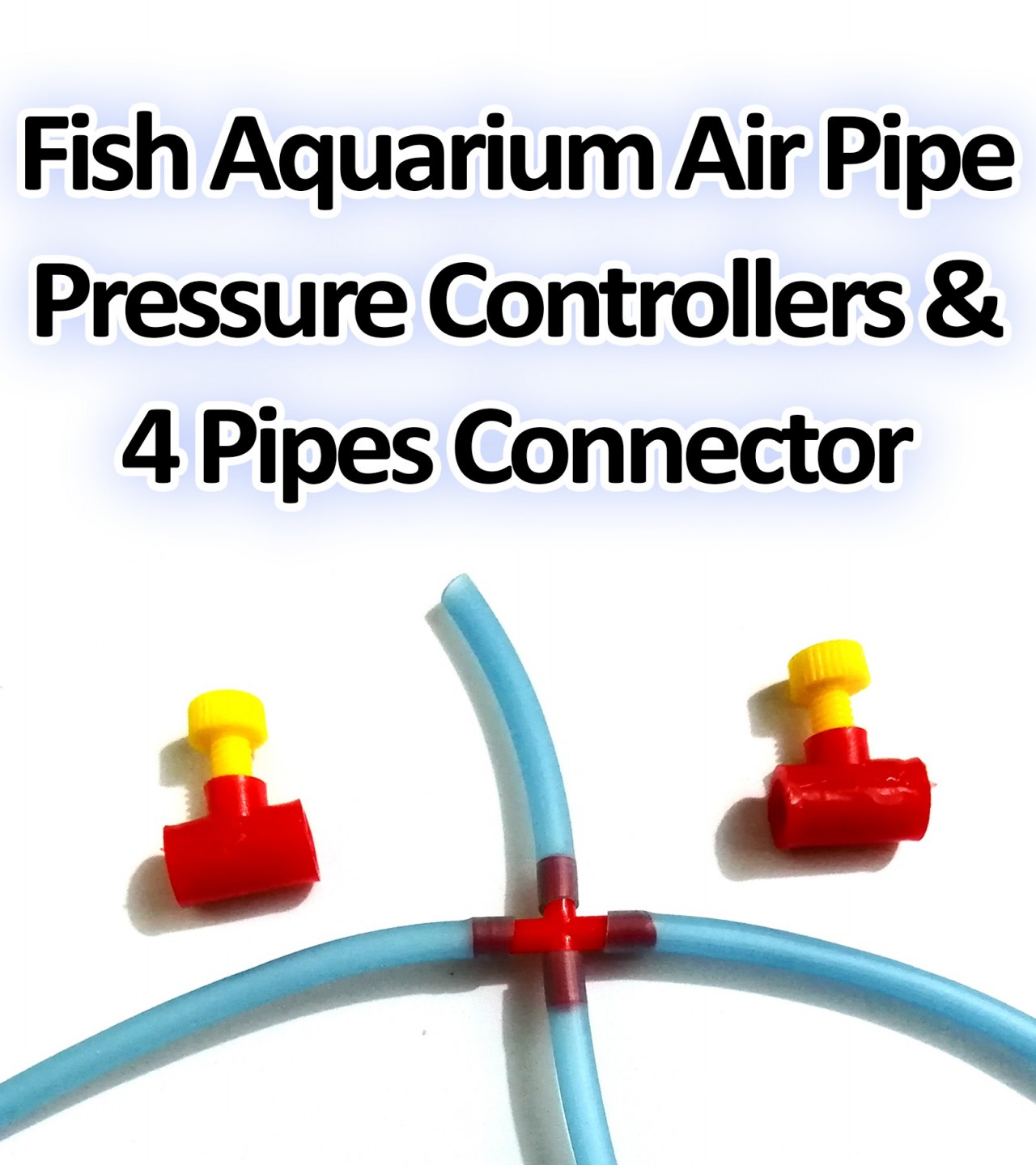 Aquarium Air Pipe Air Pressure Controller & 4 Pipes Connector