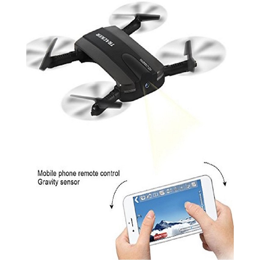 Folding Mini Radio Controlled Drone with Wi-Fi FPV System