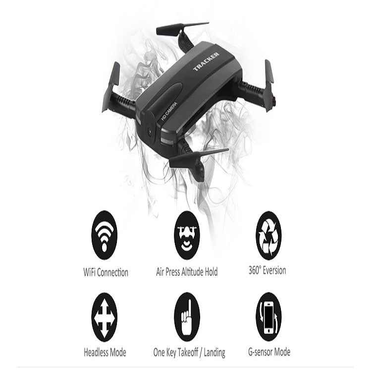 Folding Mini Radio Controlled Drone with Wi-Fi FPV System