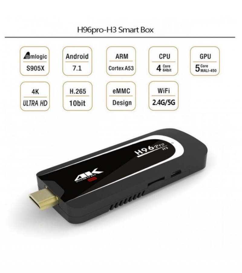 H96 Pro H3 2GB 16GB HD Android Smart 7.1.2 TV Box