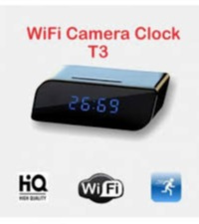 Hidden T3 WiFi Table Clock HD 1080P