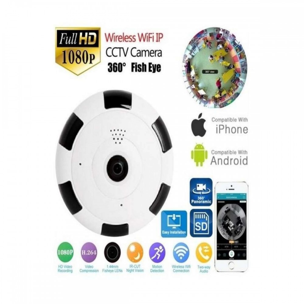Ip Wirelss Panoramic Fish Camera V380