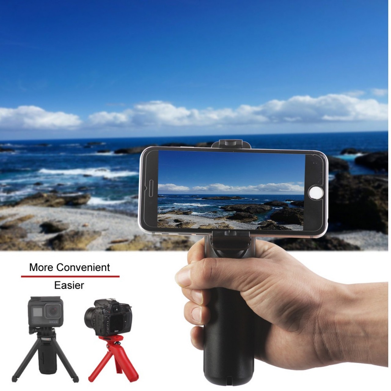 LENSGO Multi-function Mini Tripod Stand Mount Monopod Table Tripod Smartphone/Gopro houder/DSLR