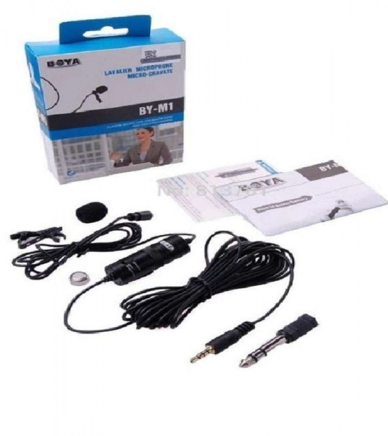 M1 Lavalier Microphone for Canon Nikon DSLR Camcorder & Phone