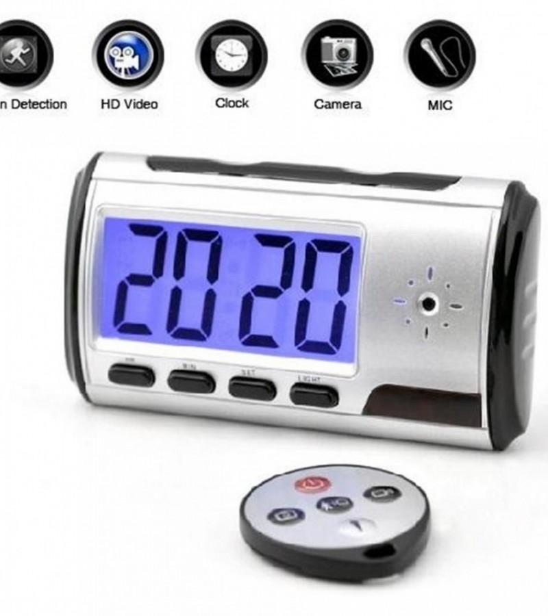 Table Clock With HD Hidden Camera & Remote Control