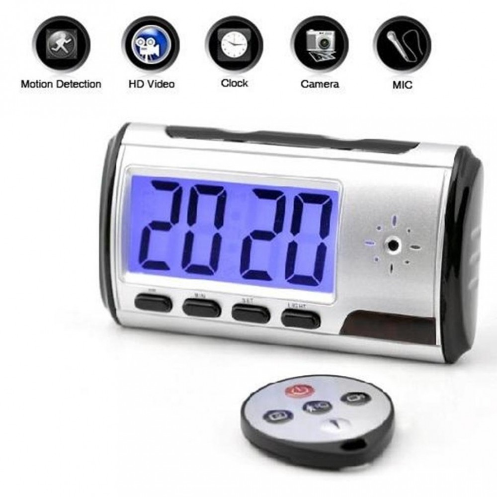 Table Clock With HD Hidden Camera & Remote Control