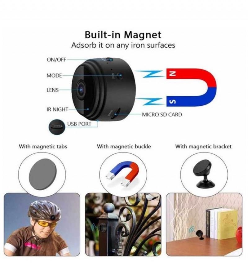 A9 1080p Hd Magnetic Wifi Mini Camera WITH HDSF APP