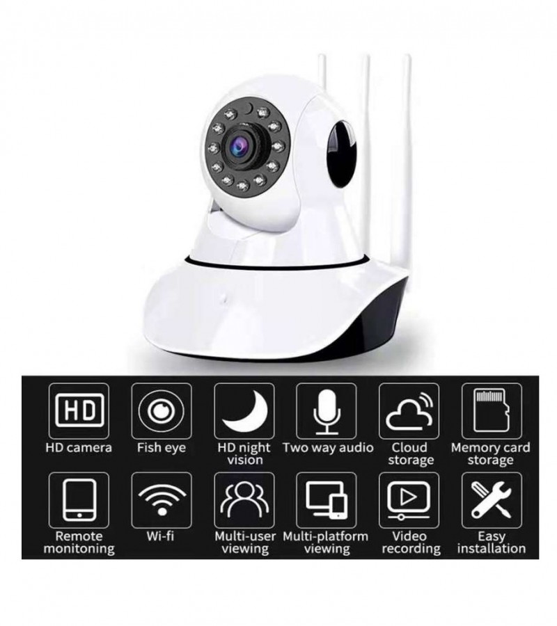 Wireless Wifi CCTV Camera 720P view PTZ With Triple Antenna