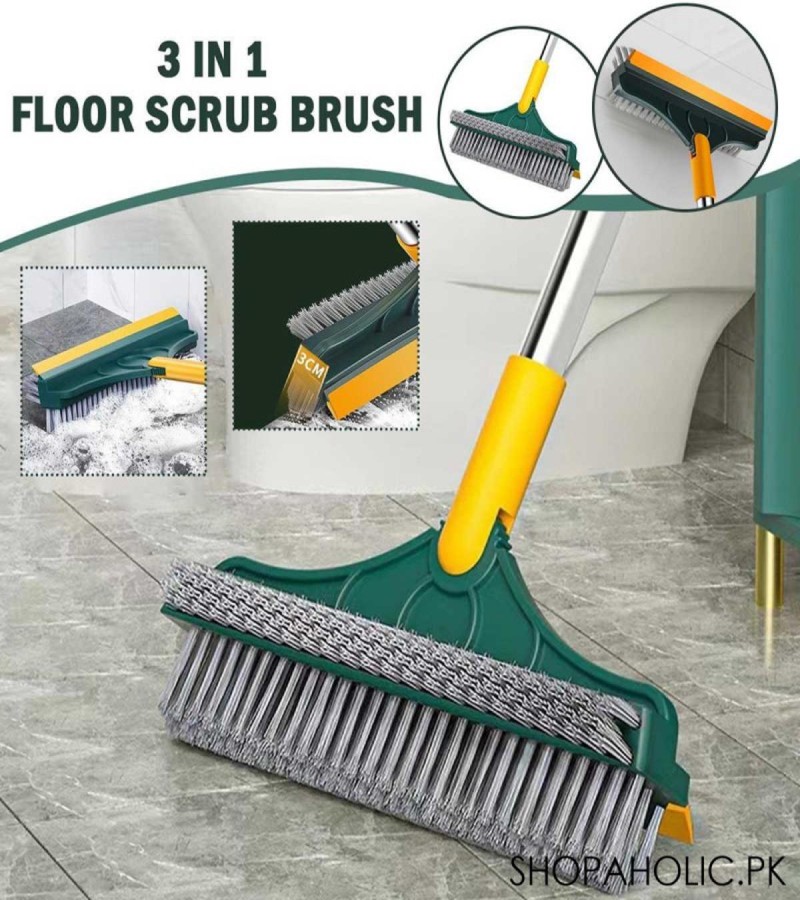 3 In 1 Magic Broom Floor Cleaning Scrub Brush With Wiper