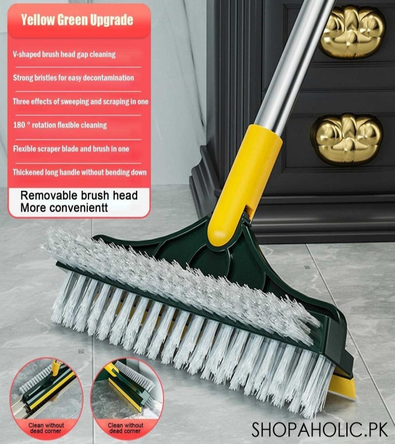 3 In 1 Magic Broom Floor Cleaning Scrub Brush With Wiper