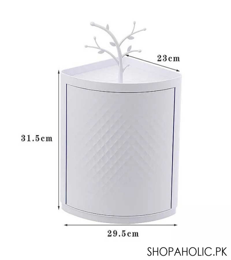 360 Degree Rotatable Corner Storage Cabinet Organizer For Bathroom And Kitchen