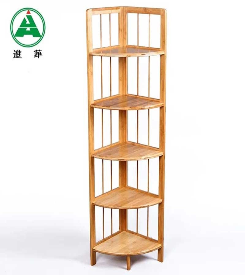 4/5 Layers Bamboo Corner Plant Stand For Living Room, Balcony, Garden