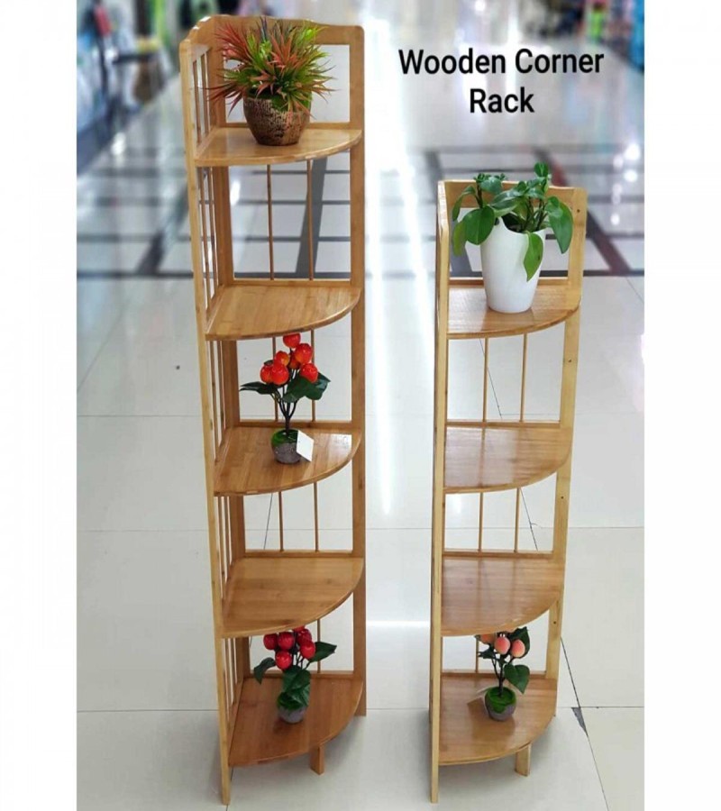 4/5 Layers Bamboo Corner Plant Stand For Living Room, Balcony, Garden