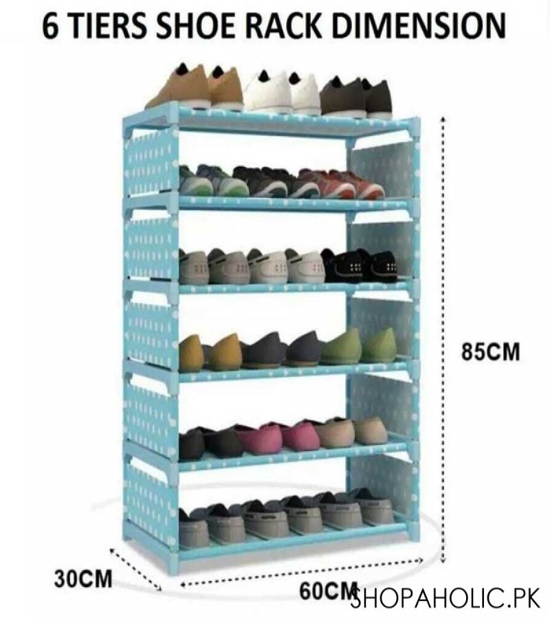 6 Layers Waterproof Fabric Shoe Rack Organizer