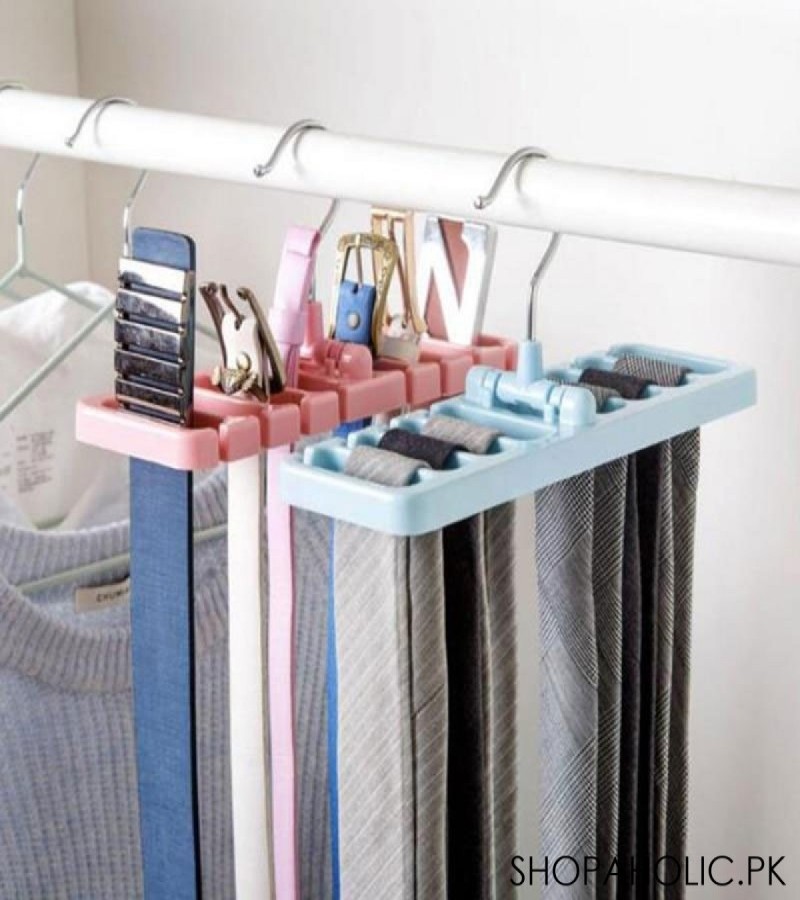 8 Slots Belt And Tie Hanger