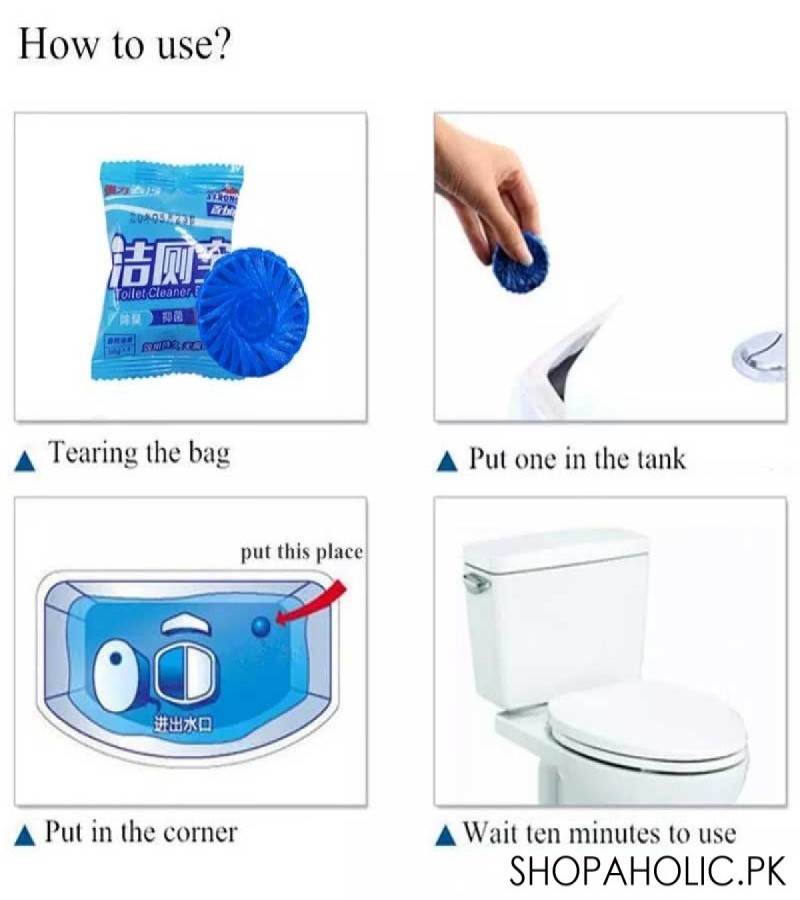 Blue Bubble Toilet Freshener And Flush Cleaner