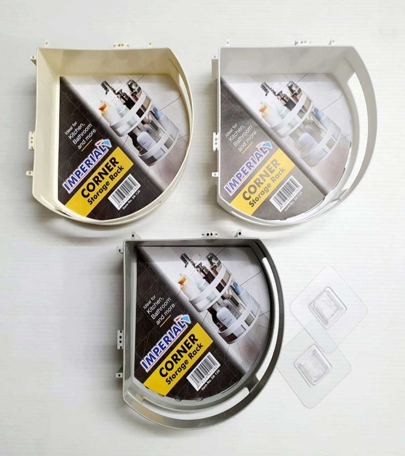 Corner Shelf Kitchen And Bathroom Basket Holder Screwless