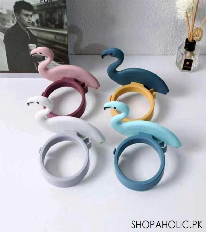Flamingo Design Adhesive Hair Dryer Holder