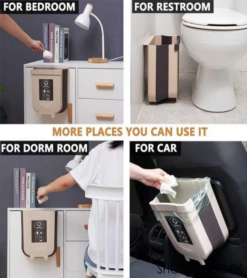 Foldable Kitchen Cabinet Door Hanging Trash Bin