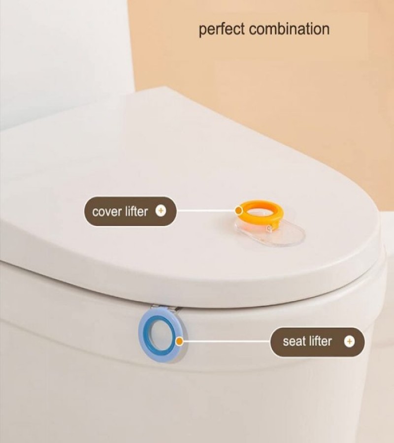 Pack Of 2 MultiFunction Handle Lifter Toilet Seat Lifting Device Avoid Touching Toilet Lid Pot Seat Lifter