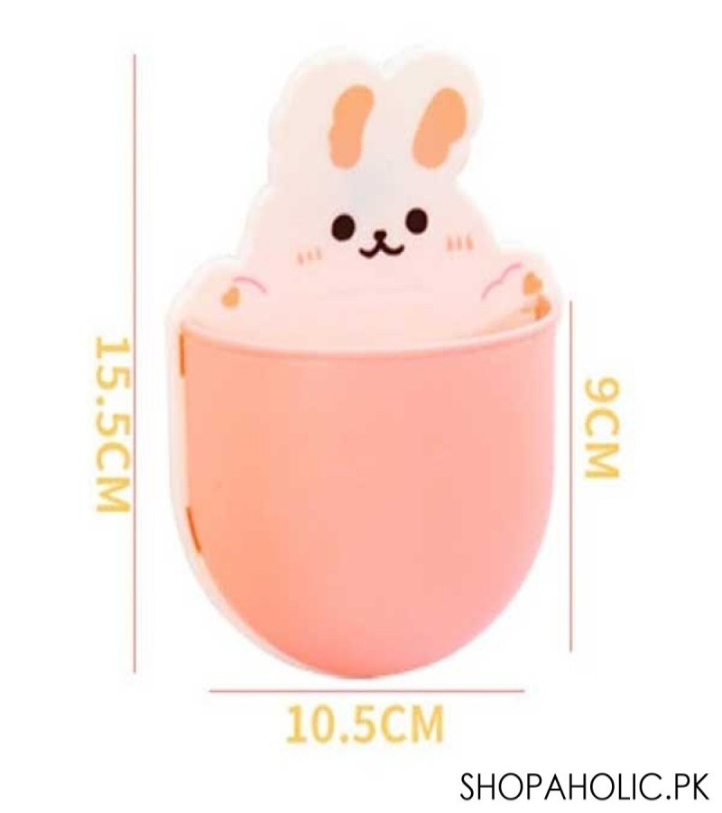 Rabbit Wall Storage Box For Mobile Phone Plug, Toothpaste And Toothbrush Holder