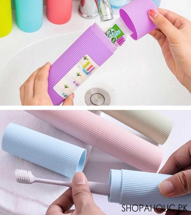 (Set Of 3) Portable Toothpaste And Toothbrush Holder For Traveling