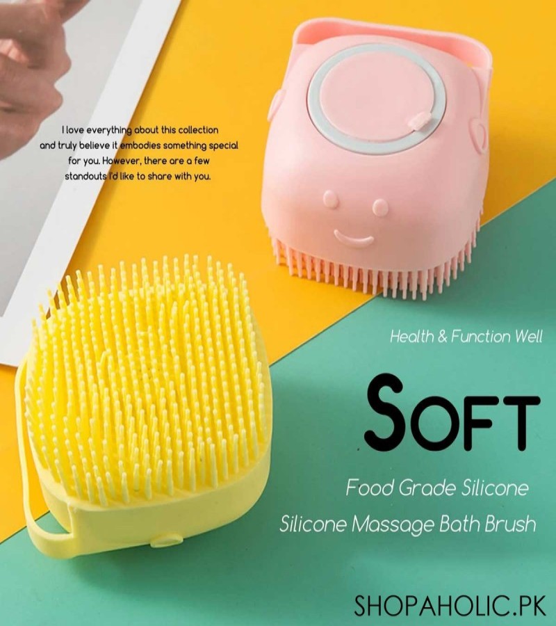 Silicone Massage Bath Brush Liquid Mini Soap Dispenser