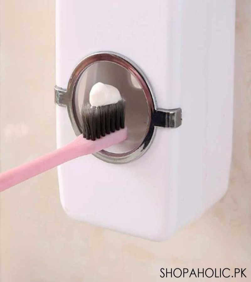 Toothpaste Dispenser And Toothbrush Holder