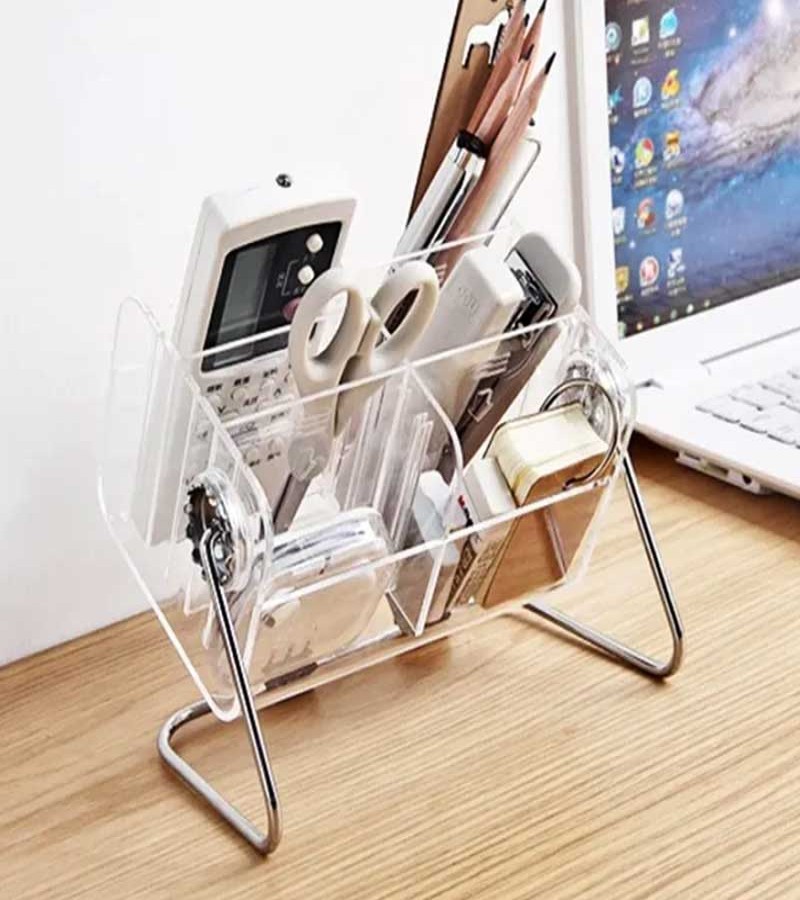 Transparent Acrylic Desktop Remote Controller Storage Box Cosmetic Organizer