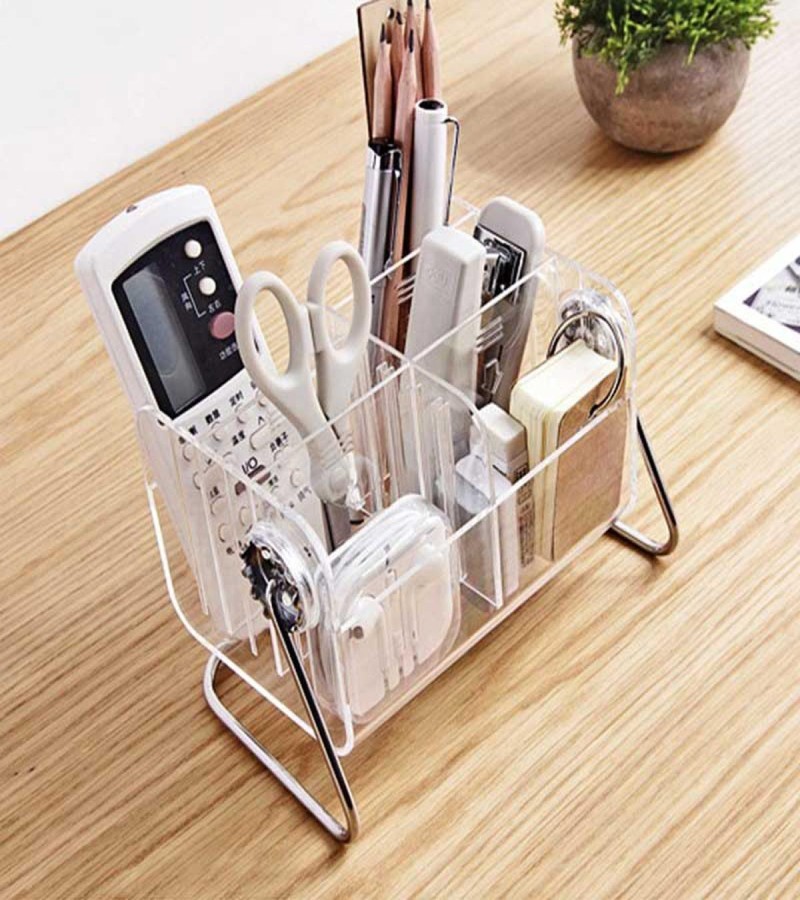 Transparent Acrylic Desktop Remote Controller Storage Box Cosmetic Organizer