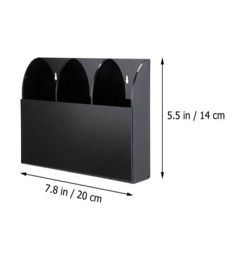 Triple Remote Wall Holder Black