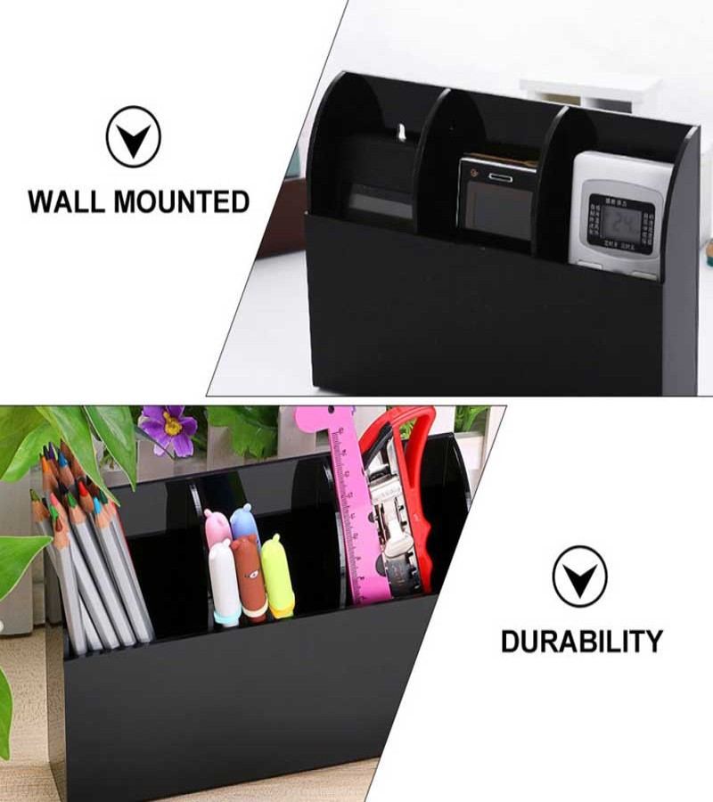 Triple Remote Wall Holder Black