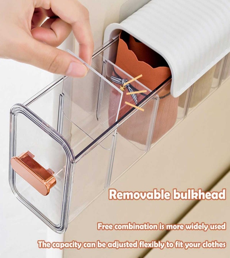 Wall Hanging Transparent Undergarments Storage Box Organizer