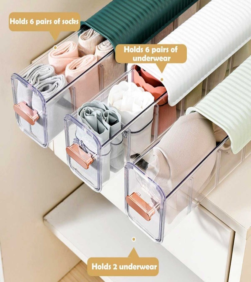 Wall Hanging Transparent Undergarments Storage Box Organizer
